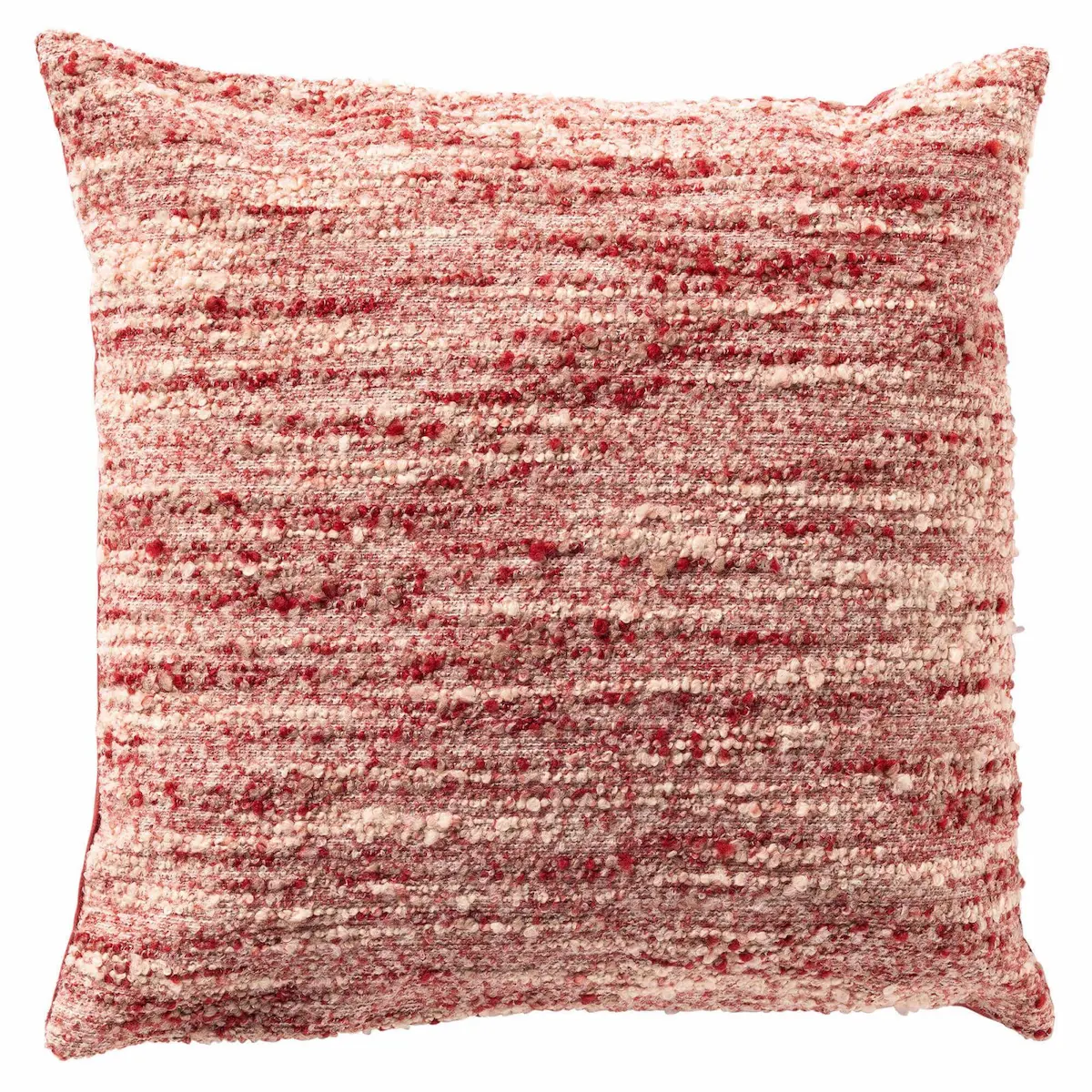 CHRISTAN - sierkussen 45x45 cm - bouclé - Emboldened - rood, roze, wit