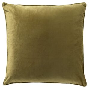 FINN - sierkussen 45x45 cm - velvet - effen kleur - Green Moss - groen