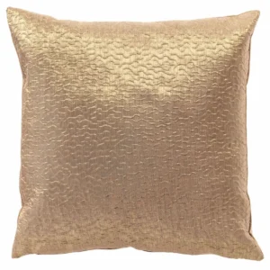 JADA - sierkussen 45x45 cm - golfpatroon - met glans - Ermine - beige