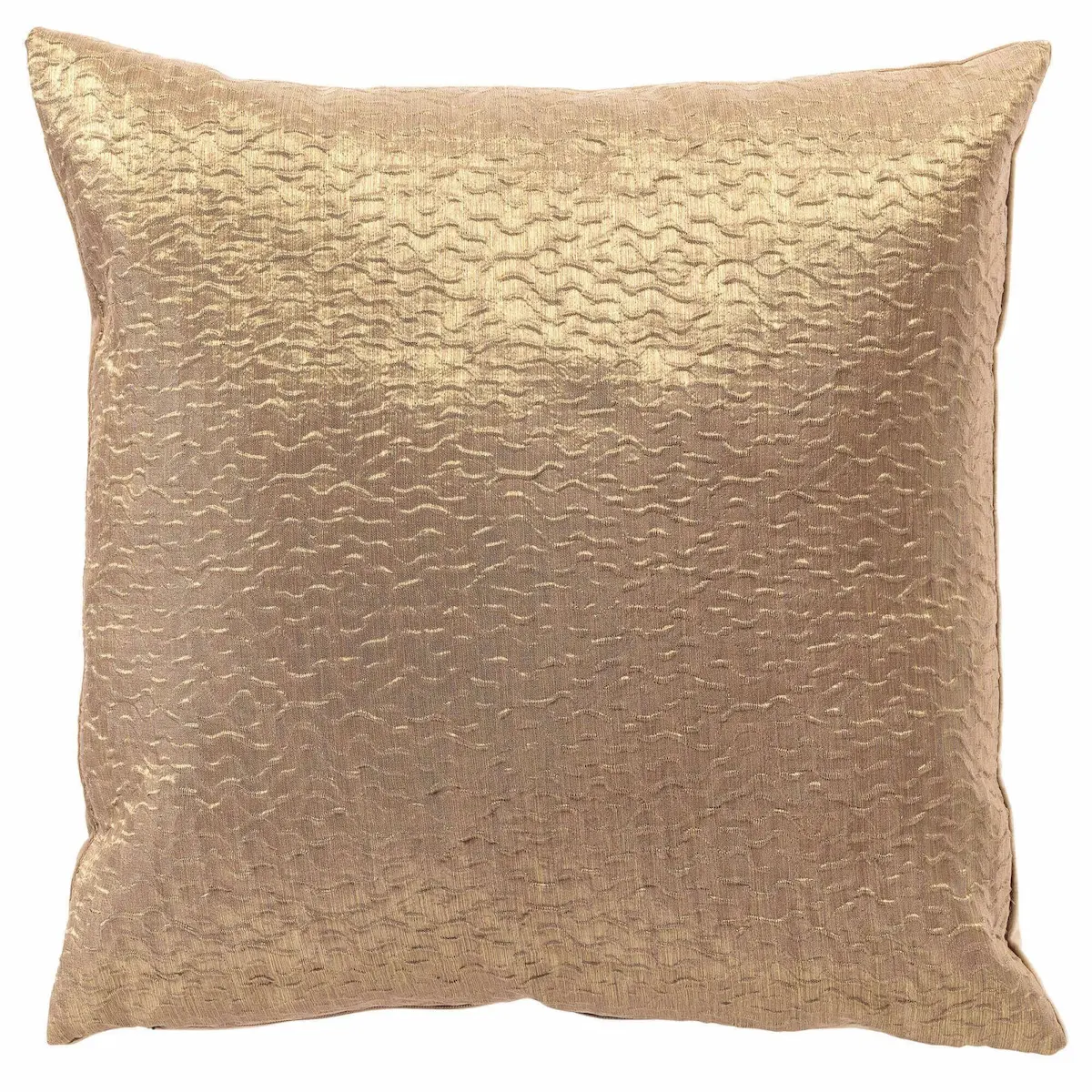 JADA - sierkussen 45x45 cm - golfpatroon - met glans - Ermine - beige