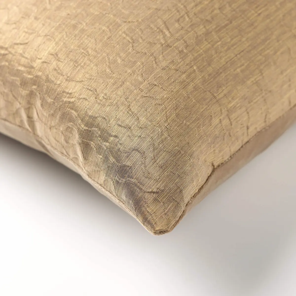 JADA - sierkussen 45x45 cm - golfpatroon - met glans - Ermine - beige - Afbeelding 2