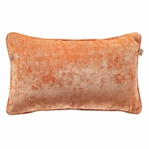LEWY - sierkussen 30x50 cm - glansvelours - Brandied Melon - oranje