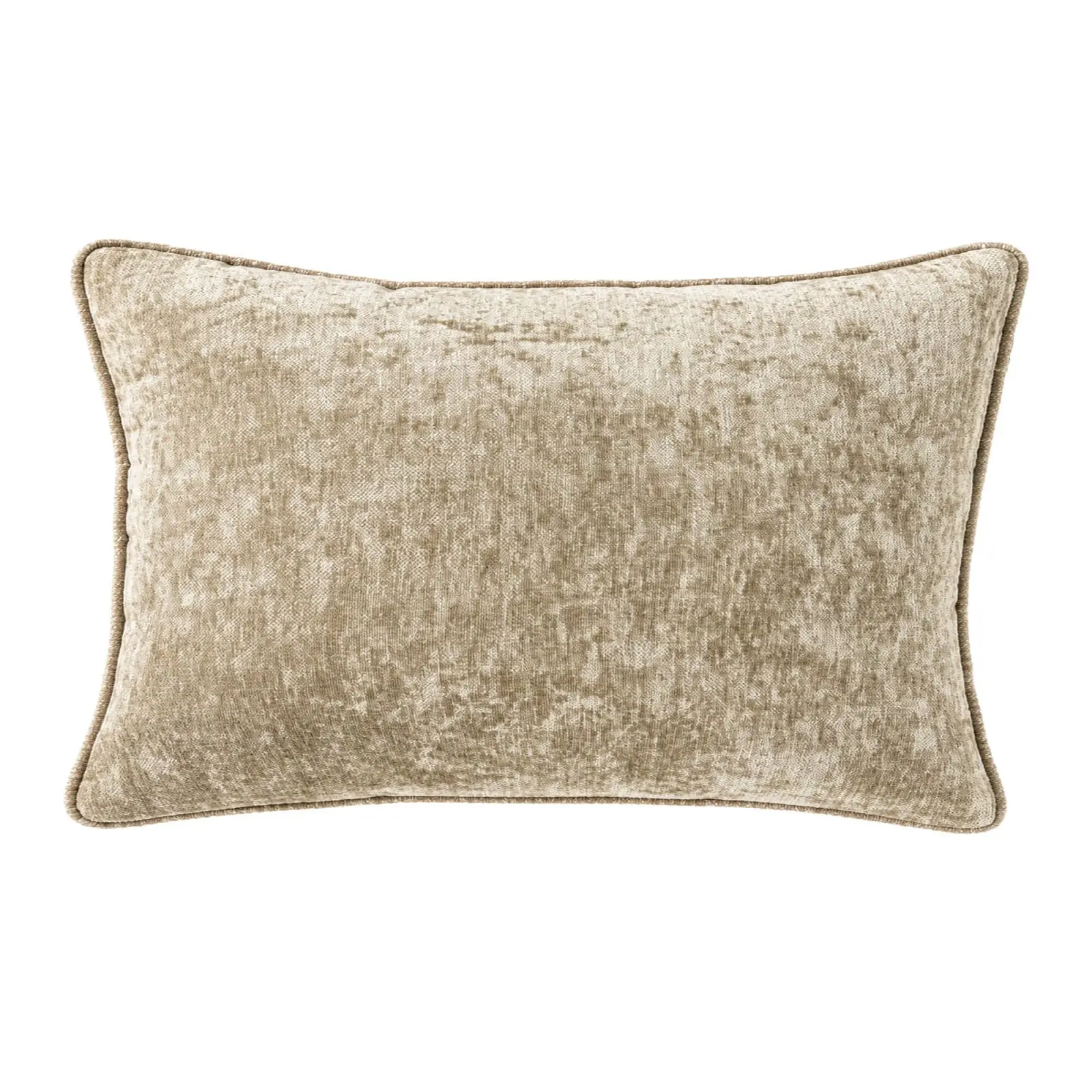 LEWY - sierkussen 30x50 cm - glansvelours - Pumice Stone - beige