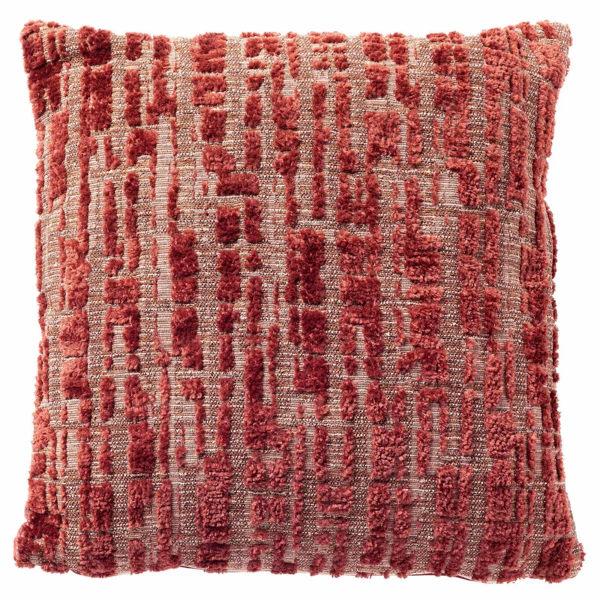 REMUS - sierkussen 45x45 cm - bouclé - Ketchup - rood