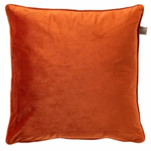 FINN - Sierkussen 60x60 cm - velvet - effen kleur - Potters Clay - oranje