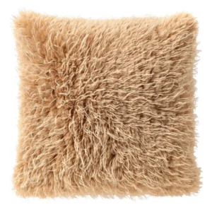 DANO - sierkussen 45x45 cm - imitatiebont - beige