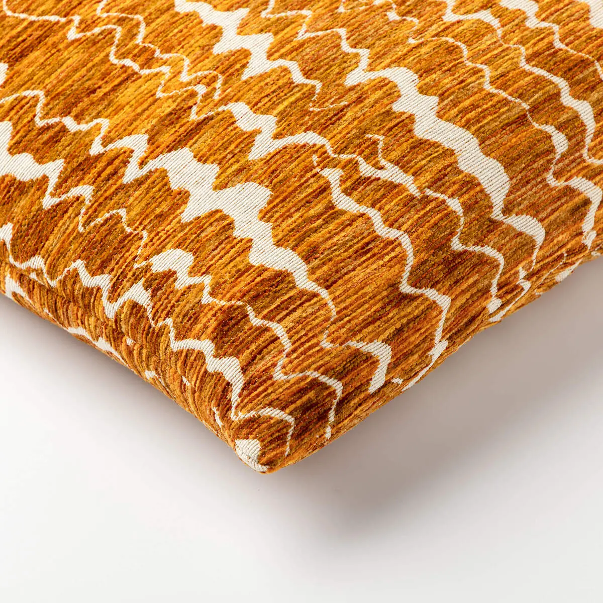 ERIN - sierkussen 45x45 cm - Potters Clay - geweven structuur - oranje - Afbeelding 2