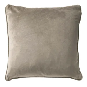 FINN - Sierkussen 60x60 cm - velvet - effen kleur - Driftwood - taupe