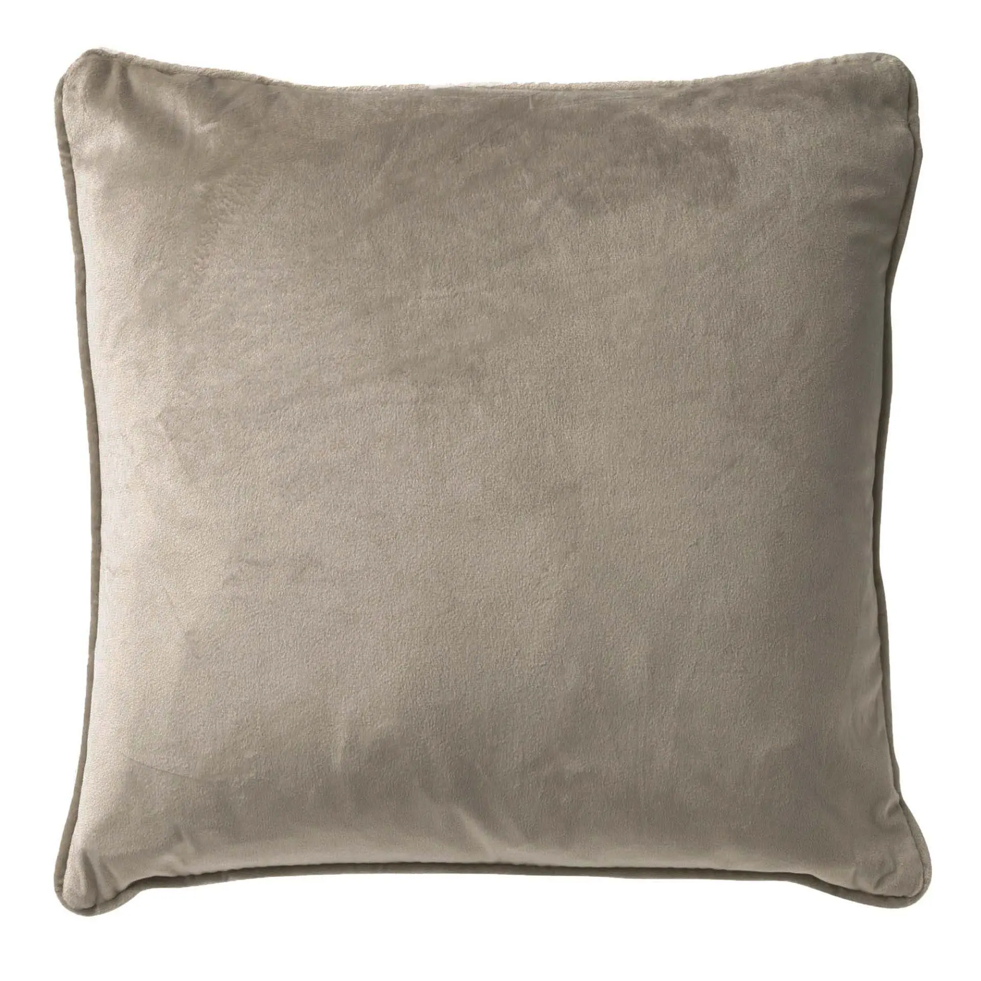 FINN - Sierkussen 60x60 cm - velvet - effen kleur - Driftwood - taupe