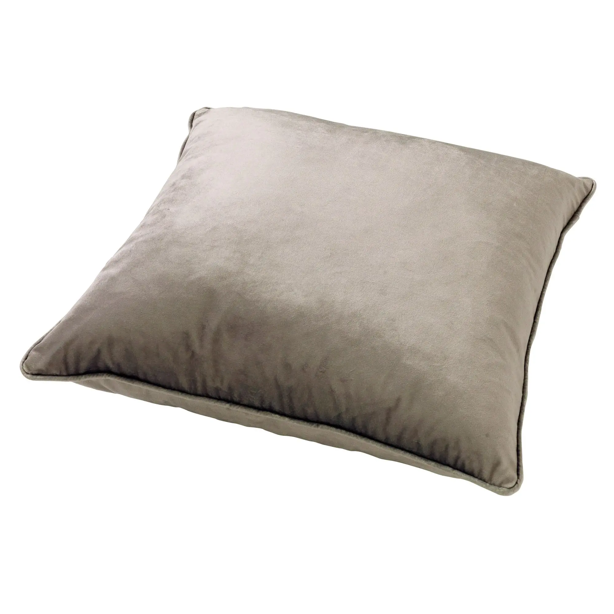 FINN - Sierkussen 60x60 cm - velvet - effen kleur - Driftwood - taupe - Afbeelding 2