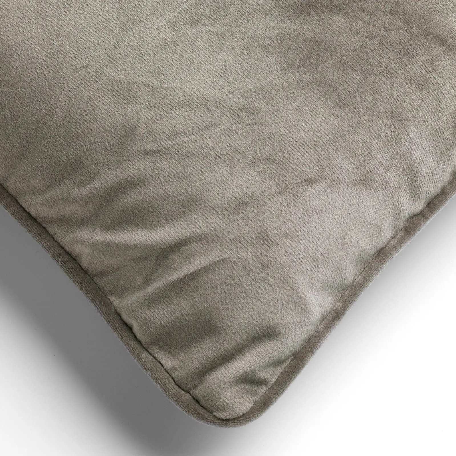 FINN - Sierkussen 60x60 cm - velvet - effen kleur - Driftwood - taupe - Afbeelding 3