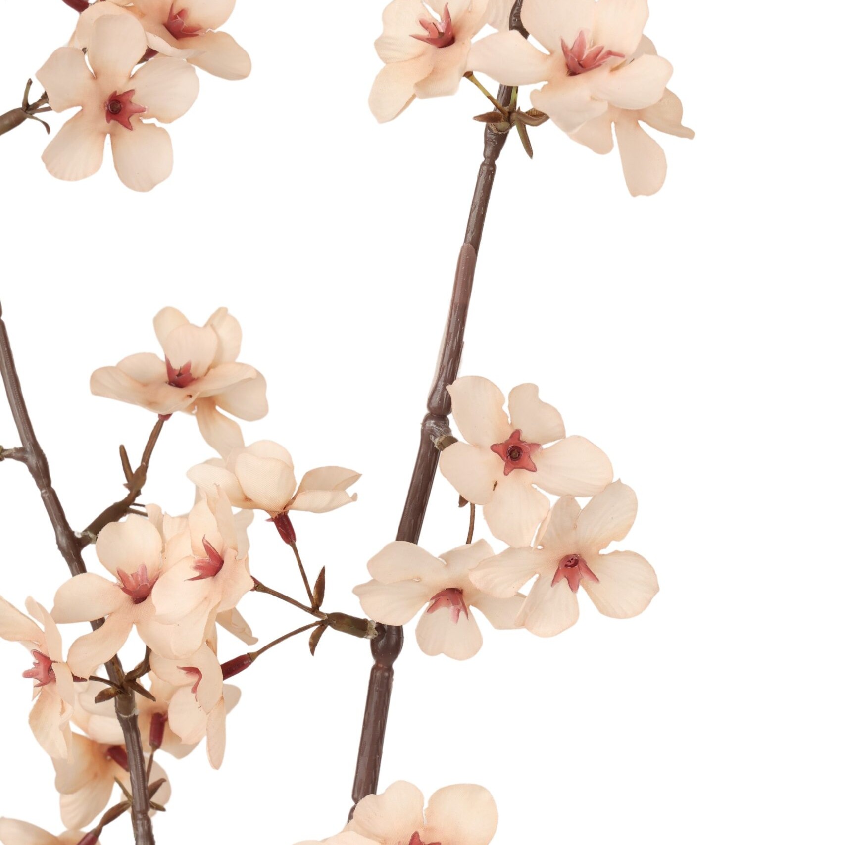 Kunstbloem bloesem tak 112cm bruin creme - Afbeelding 2