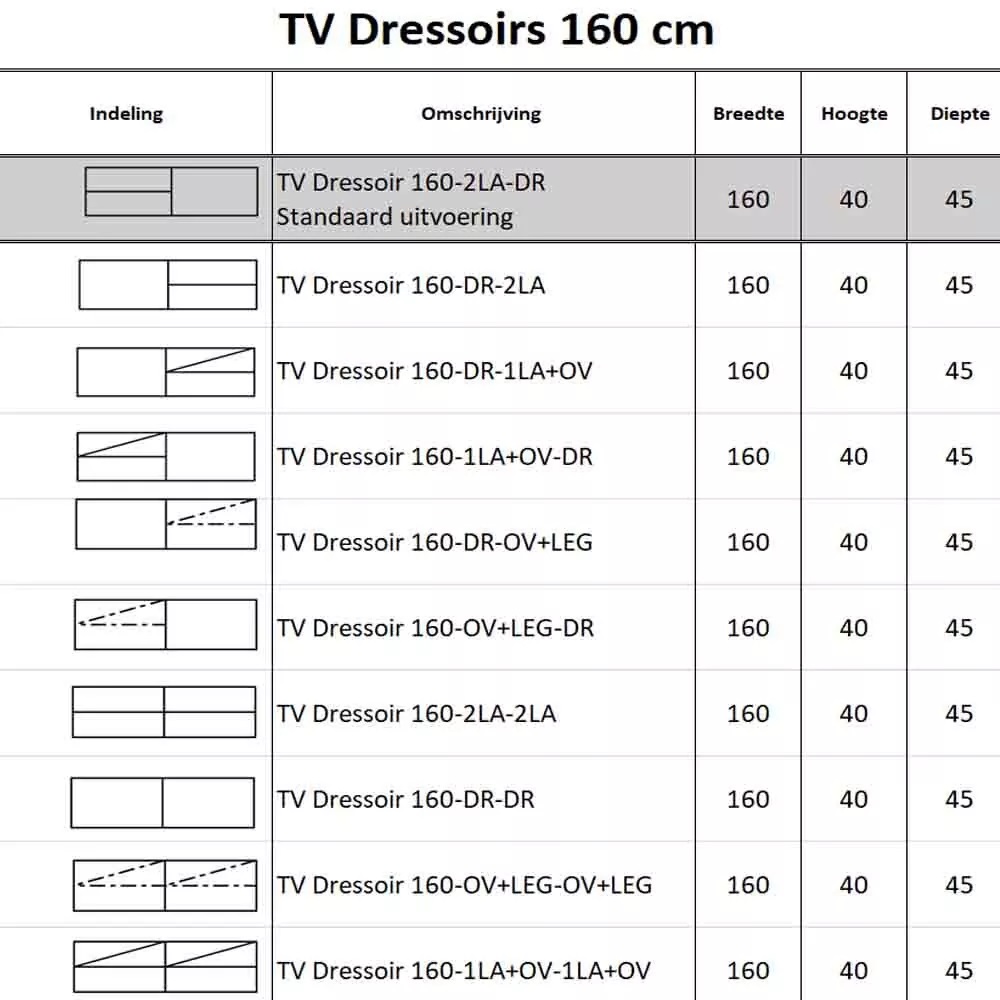 TV Kast Tygo 160cm eiken - Afbeelding 4