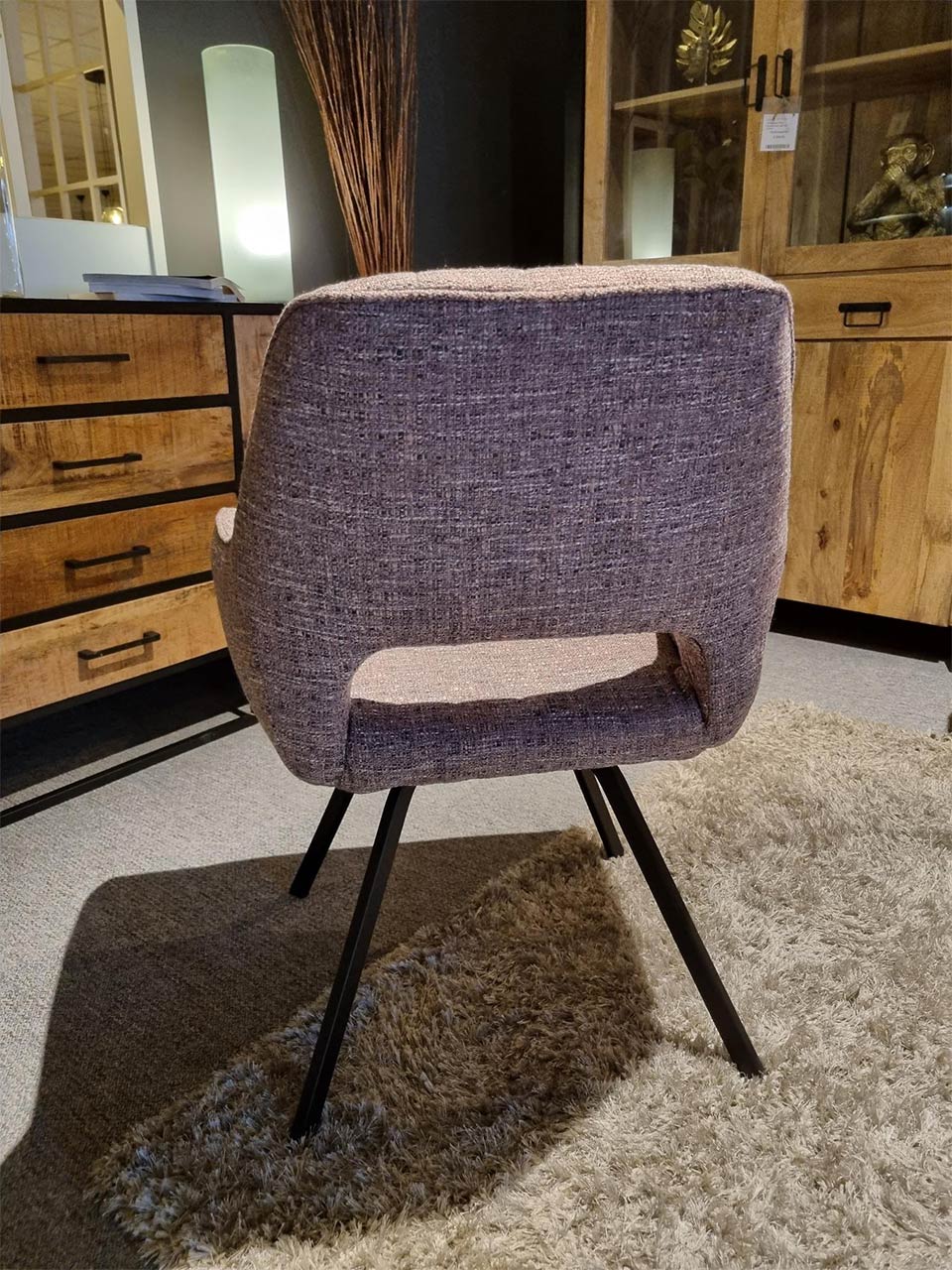 Armstoel Pink stof hyacinth - Afbeelding 5