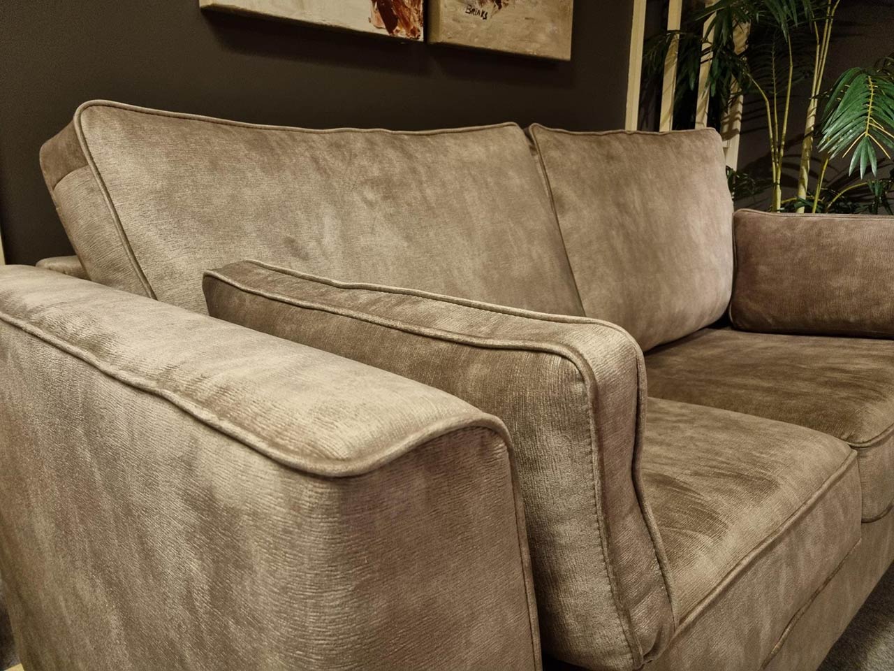 Coevorden bankstel 3+2 Velvet taupe - Afbeelding 3