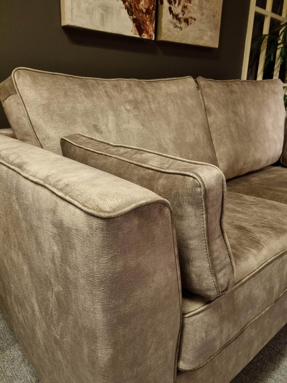 Coevorden bankstel 3+2 Velvet taupe - Afbeelding 5