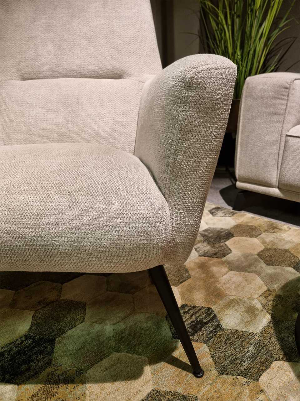 Fauteuil Tirol Stof Mito Beige - Afbeelding 4