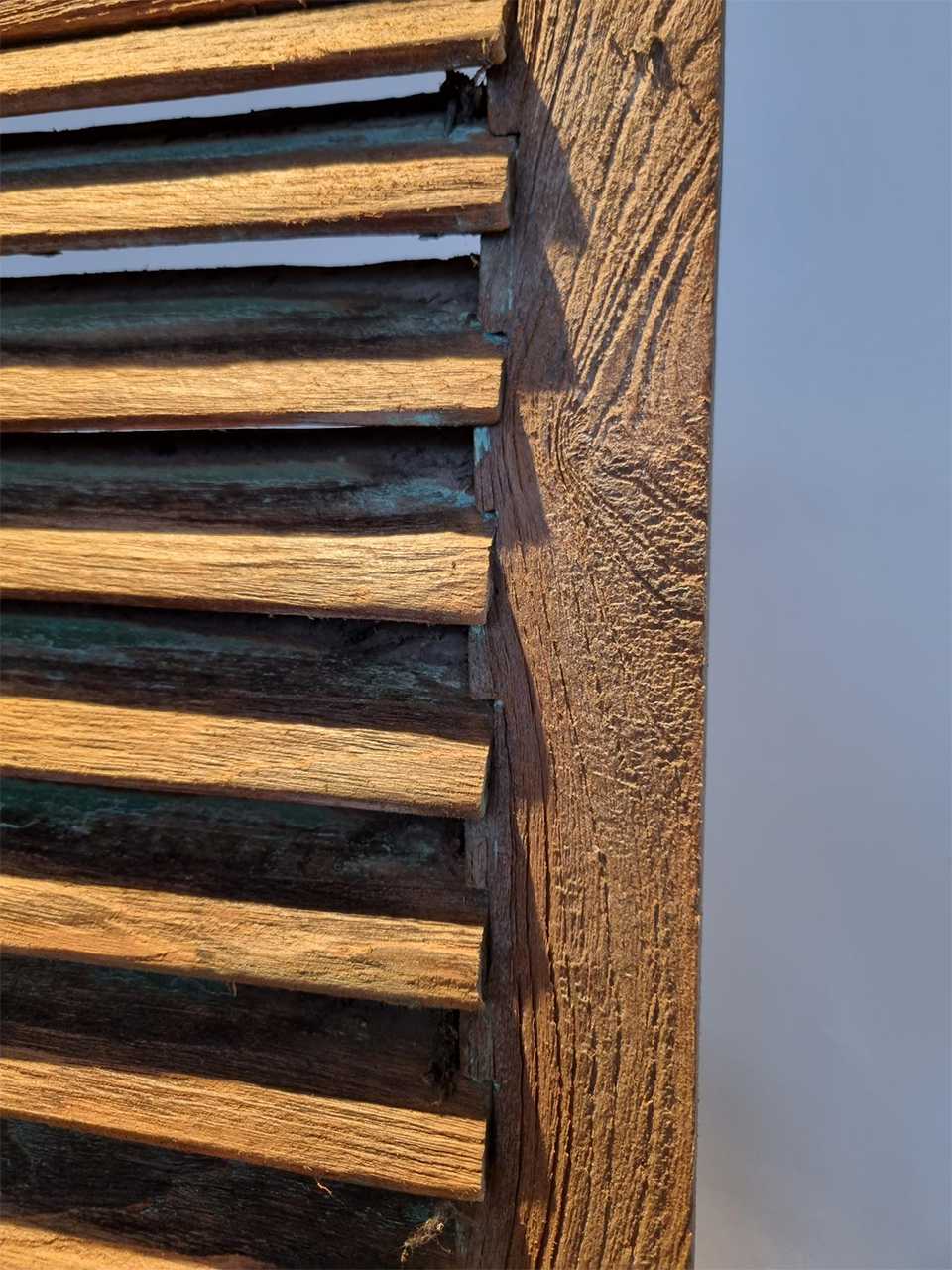 Louvre deur oud teak naturel 31x100cm IN05 - Afbeelding 2