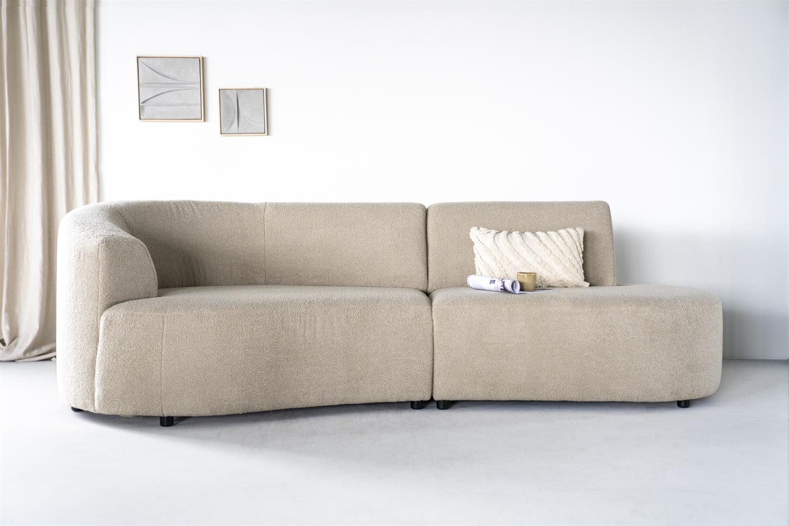 Denise ronde elementenbank Teddystof - Afbeelding 5