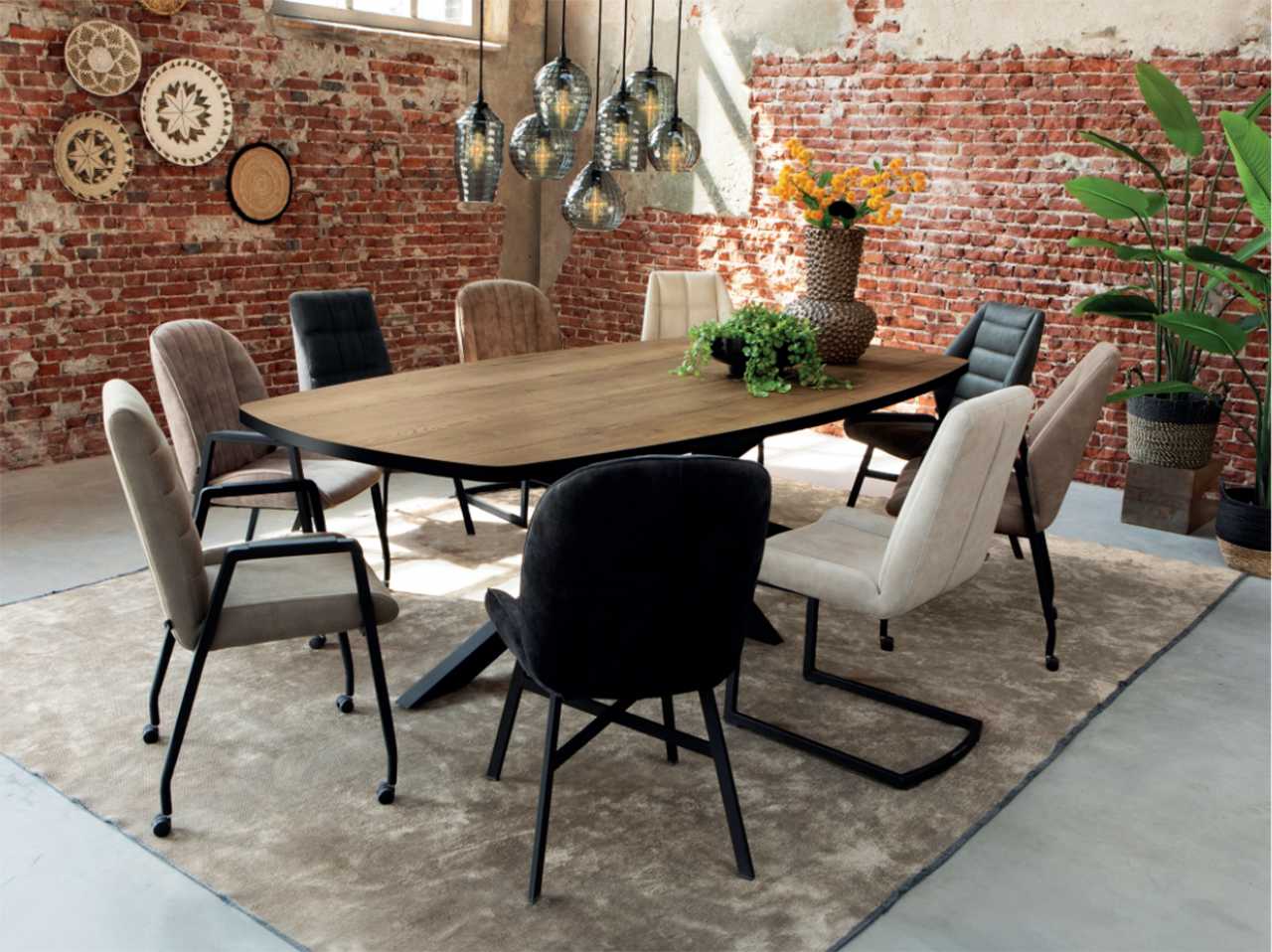 Eetkamerstoel Ahaus stiksel verticaal - Afbeelding 2