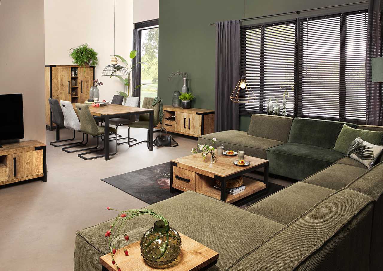 TV kast Assen Mangohout 177cm - Afbeelding 2