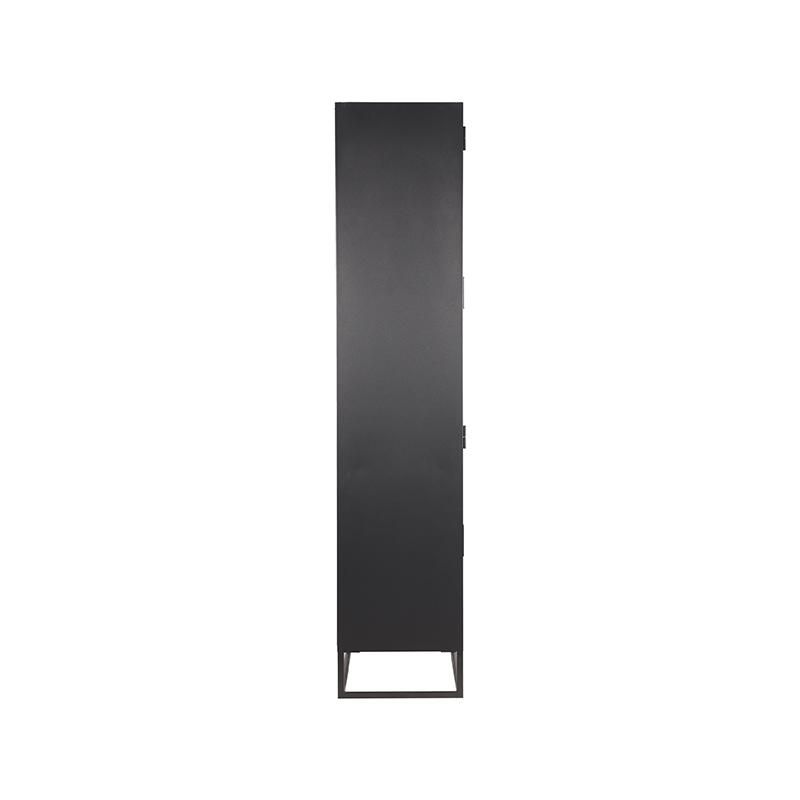 Vitrinekast Level zwart metaal 80x40x190 cm - Afbeelding 5