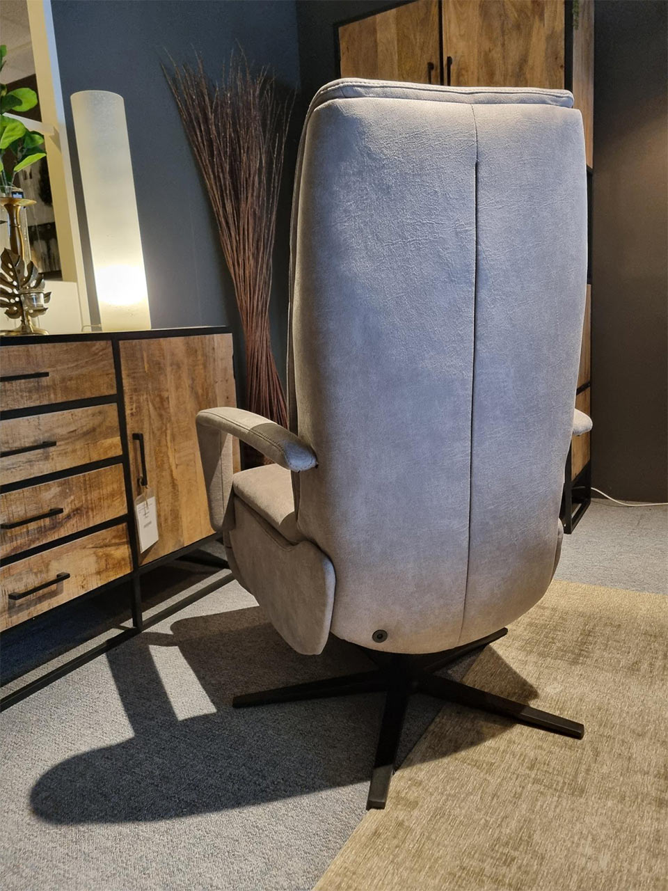 Relaxfauteuil Zelhem leder draaistoel met sta-op - Afbeelding 7