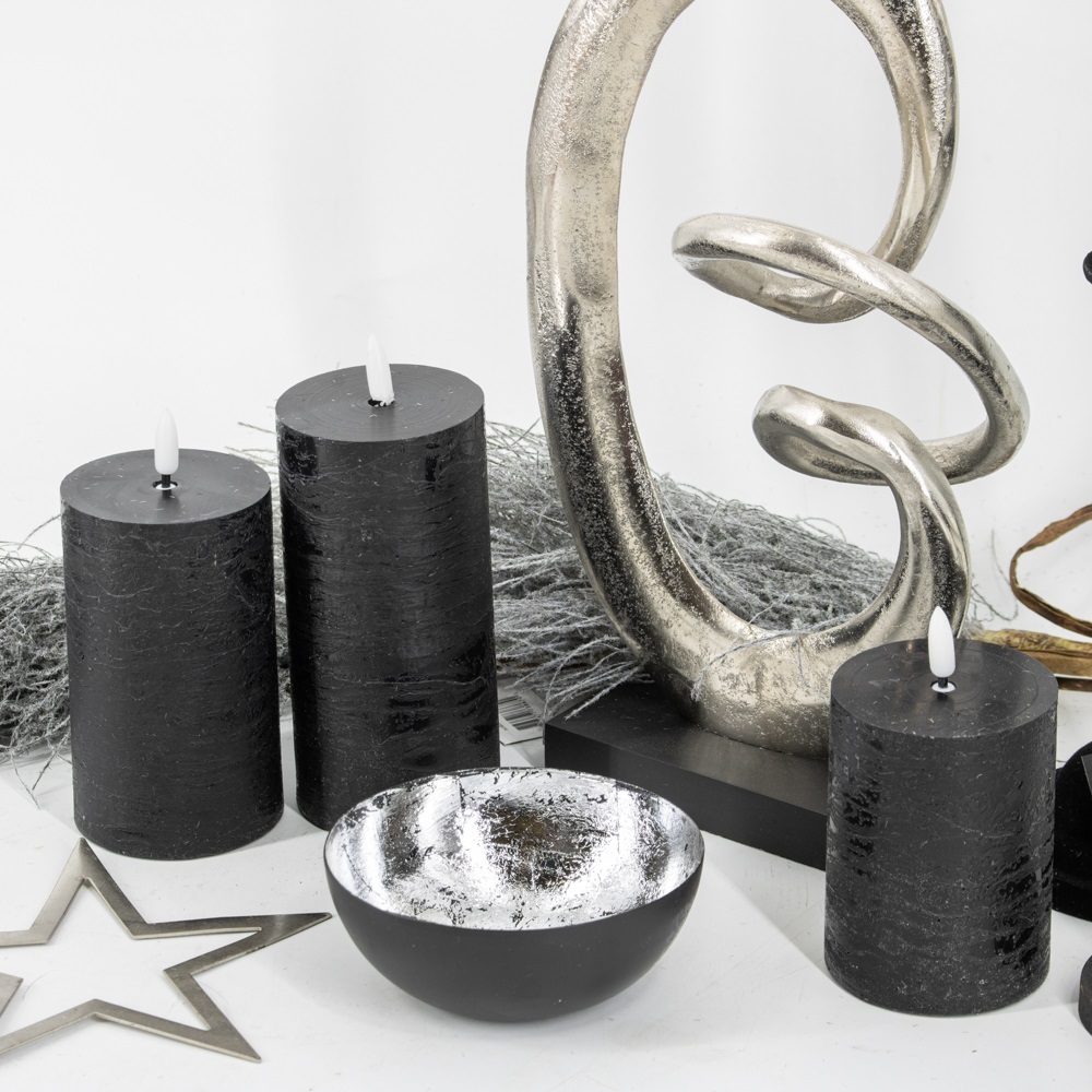 LED stompkaars 12,5cm hoog zwart - Afbeelding 2