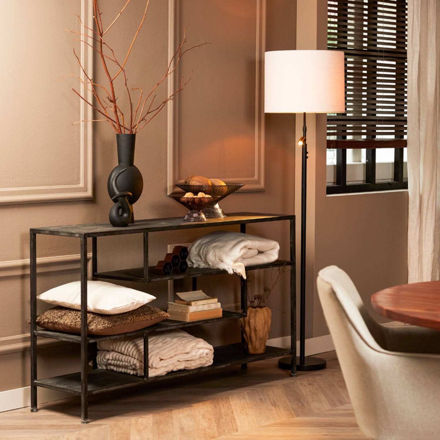 Sidetable YLAYA antiek zwart 140cm - Afbeelding 2