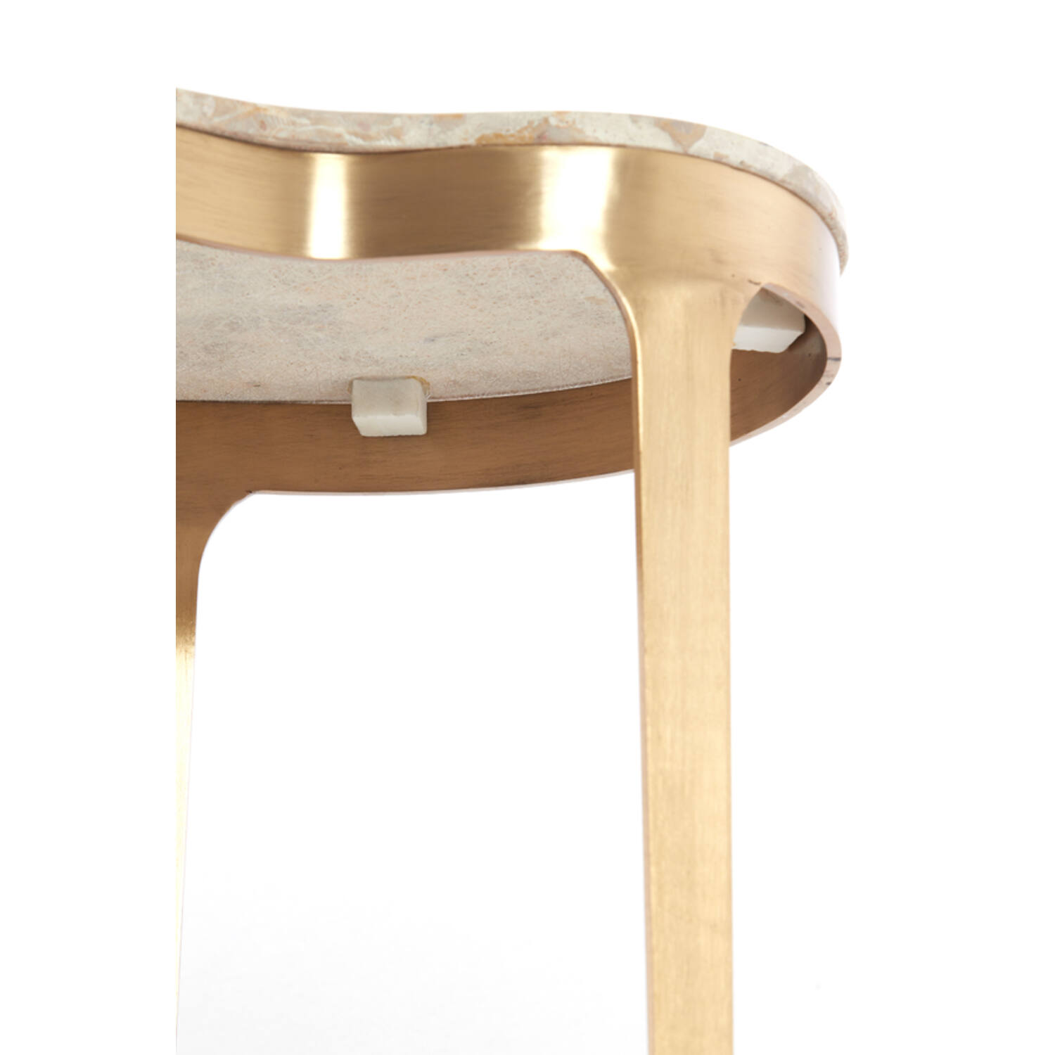 Bijzettafel GIULIO marmer en brons 51x38x48cm - Afbeelding 5