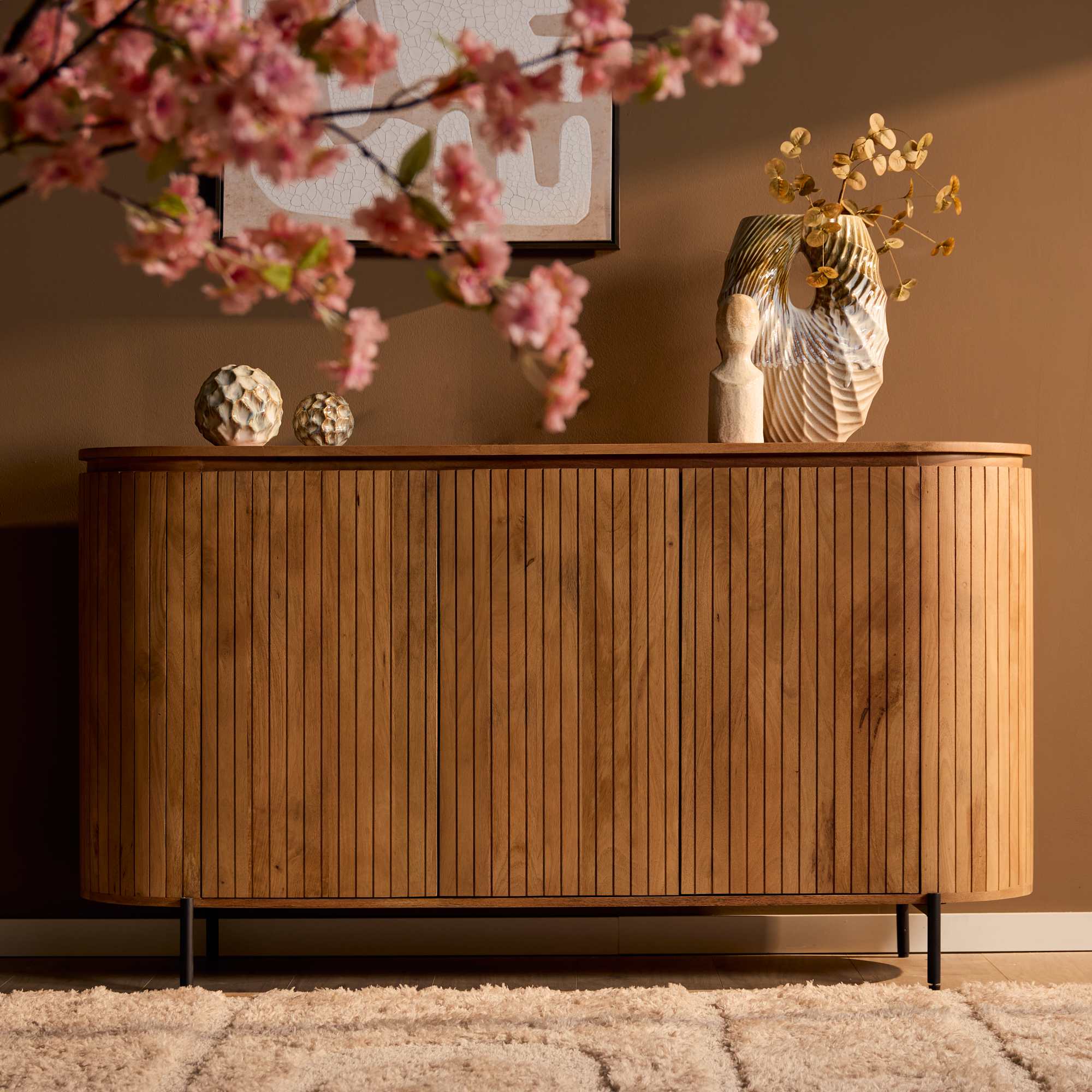 Dressoir Solana mangohout naturel 165cm - Afbeelding 3