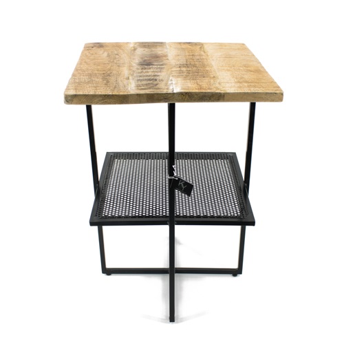 Bijzettafel mango naturel 40x40x58 - Afbeelding 2