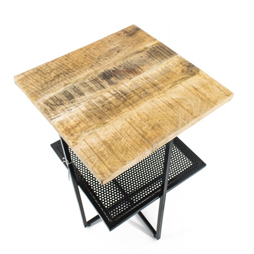 Bijzettafel mango naturel 40x40x58 - Afbeelding 3