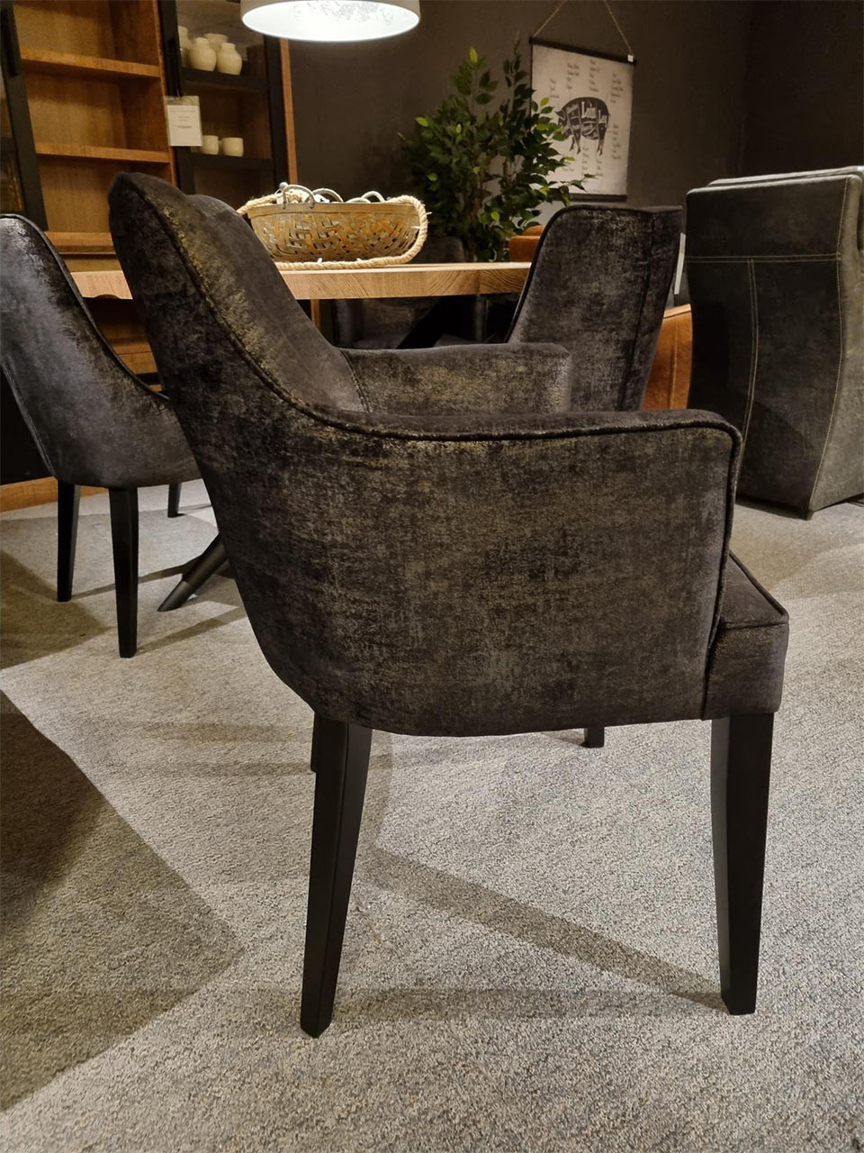 Armstoel Flame Velvet Black - Afbeelding 4