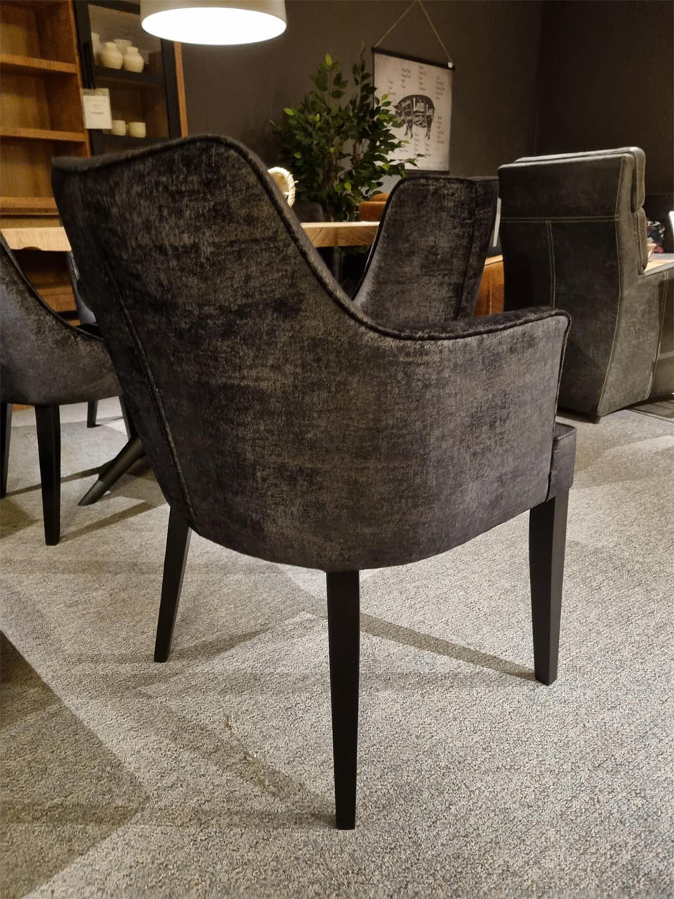 Armstoel Flame Velvet Black - Afbeelding 5