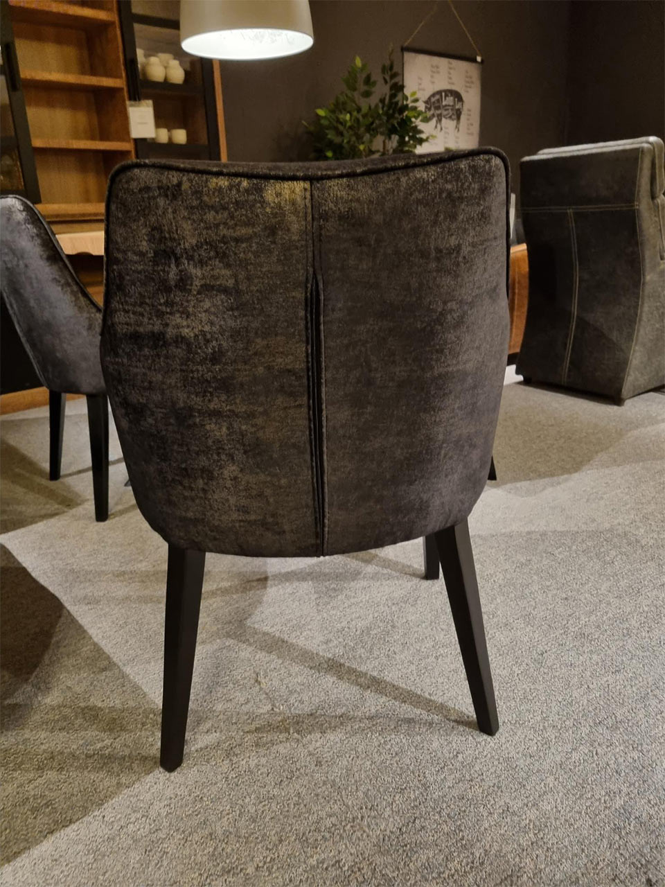 Armstoel Flame Velvet Black - Afbeelding 6