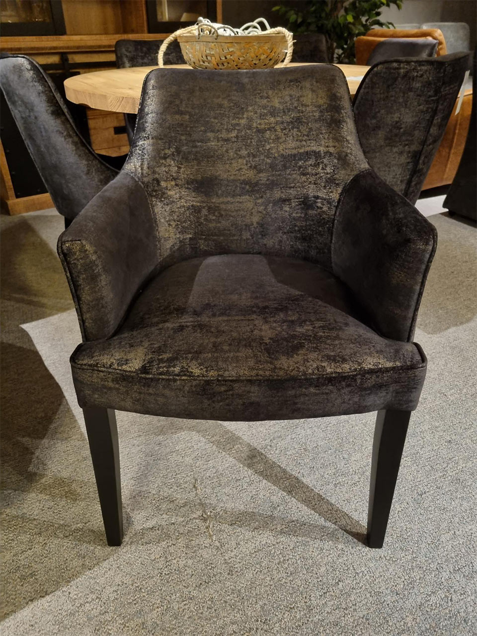 Armstoel Flame Velvet Black - Afbeelding 7