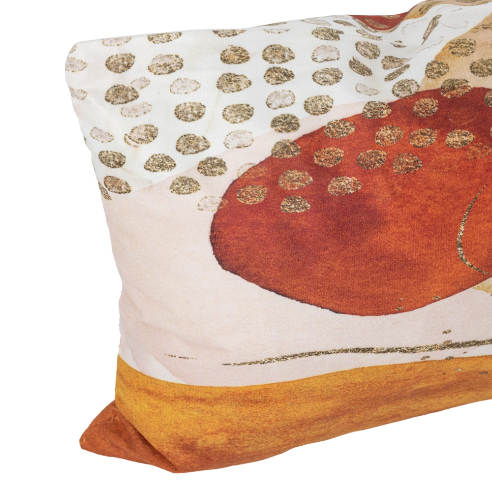 Kussen Velvet abstract oranje tinten - Afbeelding 3